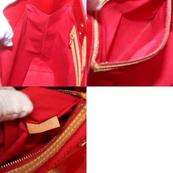 LOUIS VUITTON Monogram Vernis Reade MM Hand Bag Red Rouge M91086 - Picture 12 of 12